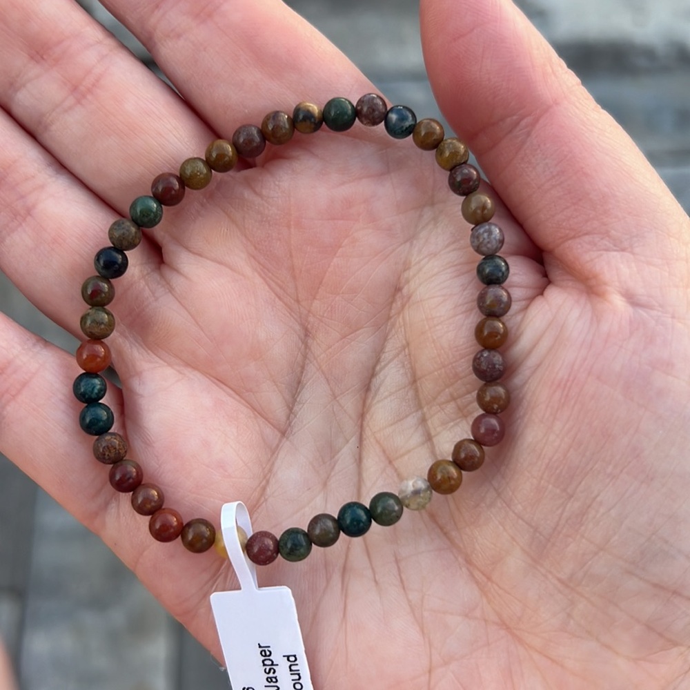 Ocean Jasper 4mm Beaded Bracelet